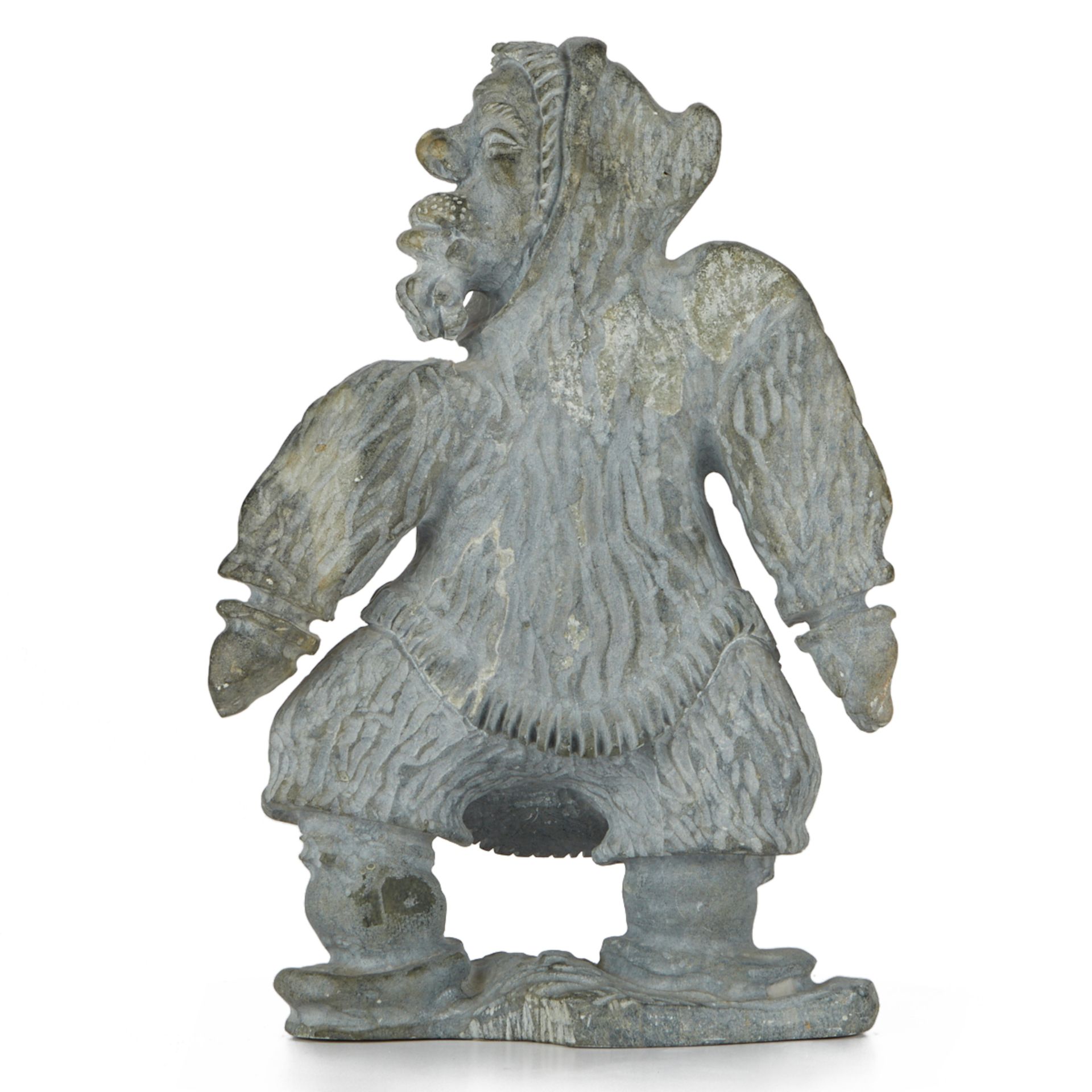 Large Stone Carving Man in Parka - Image 2 of 7