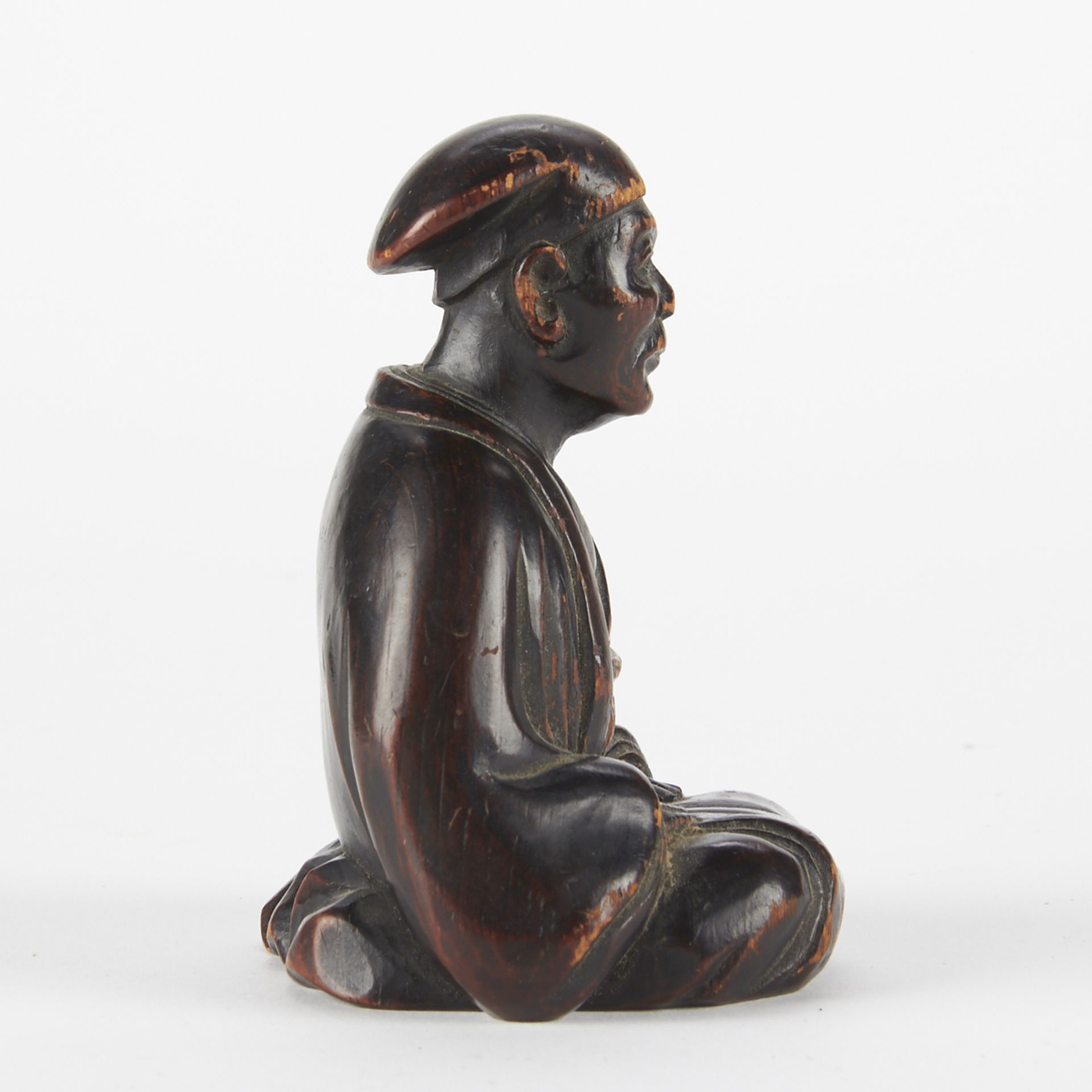 Early Japanese Monk Carving "Ryou Sai" - Image 4 of 6