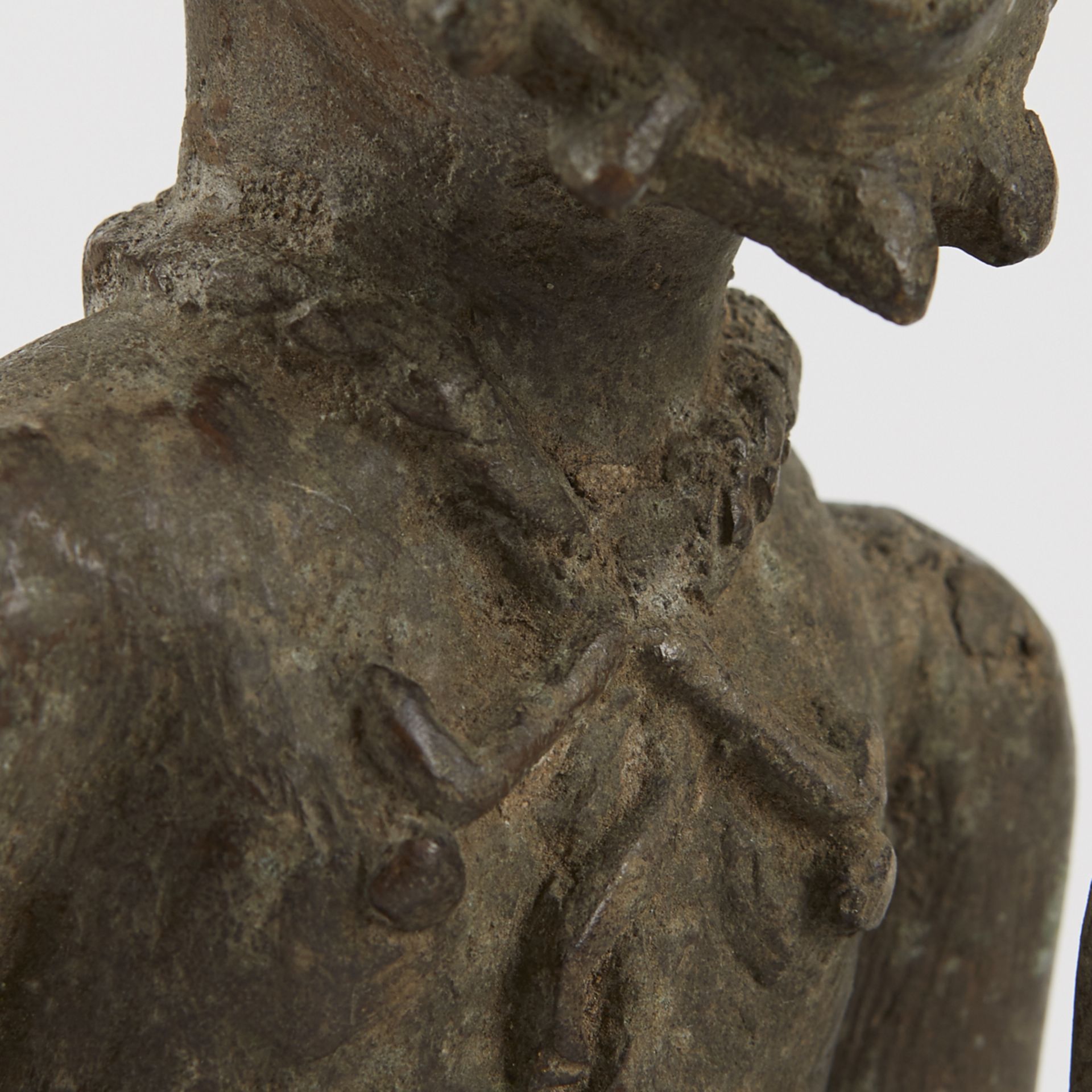 Grp: 3 20th c. African Bronze Sculptures - Image 9 of 24