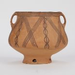 Chinese Terracotta Neolithic Pot - Black Decoration