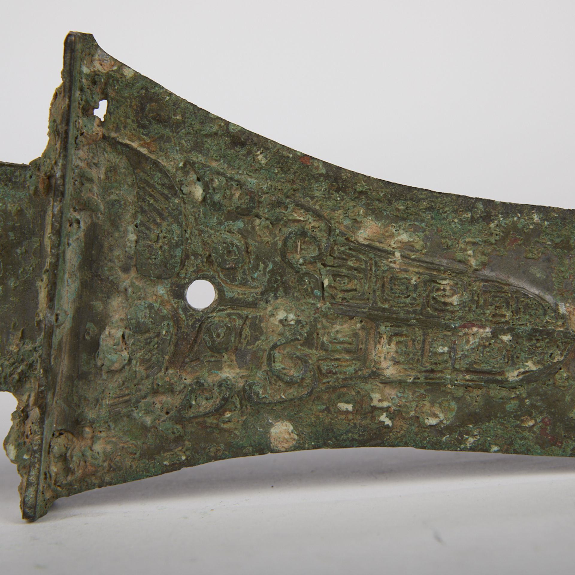 Archaic Chinese Bronze Dagger Axe - Image 3 of 7