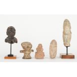 Grp: 5 20th c. African Stone Carvings