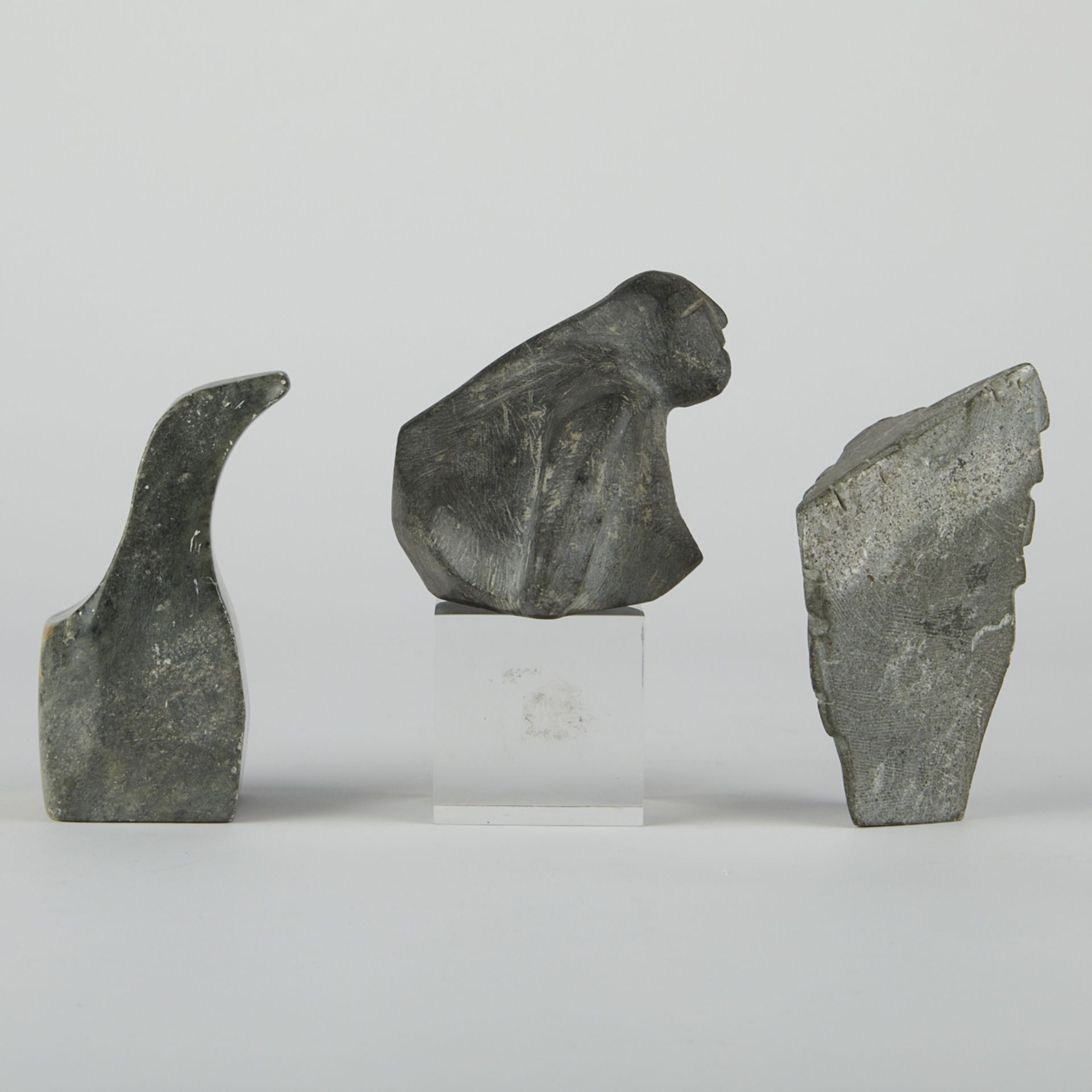 Grp: 3 Abstract Stone Carvings Inuit - Image 2 of 8