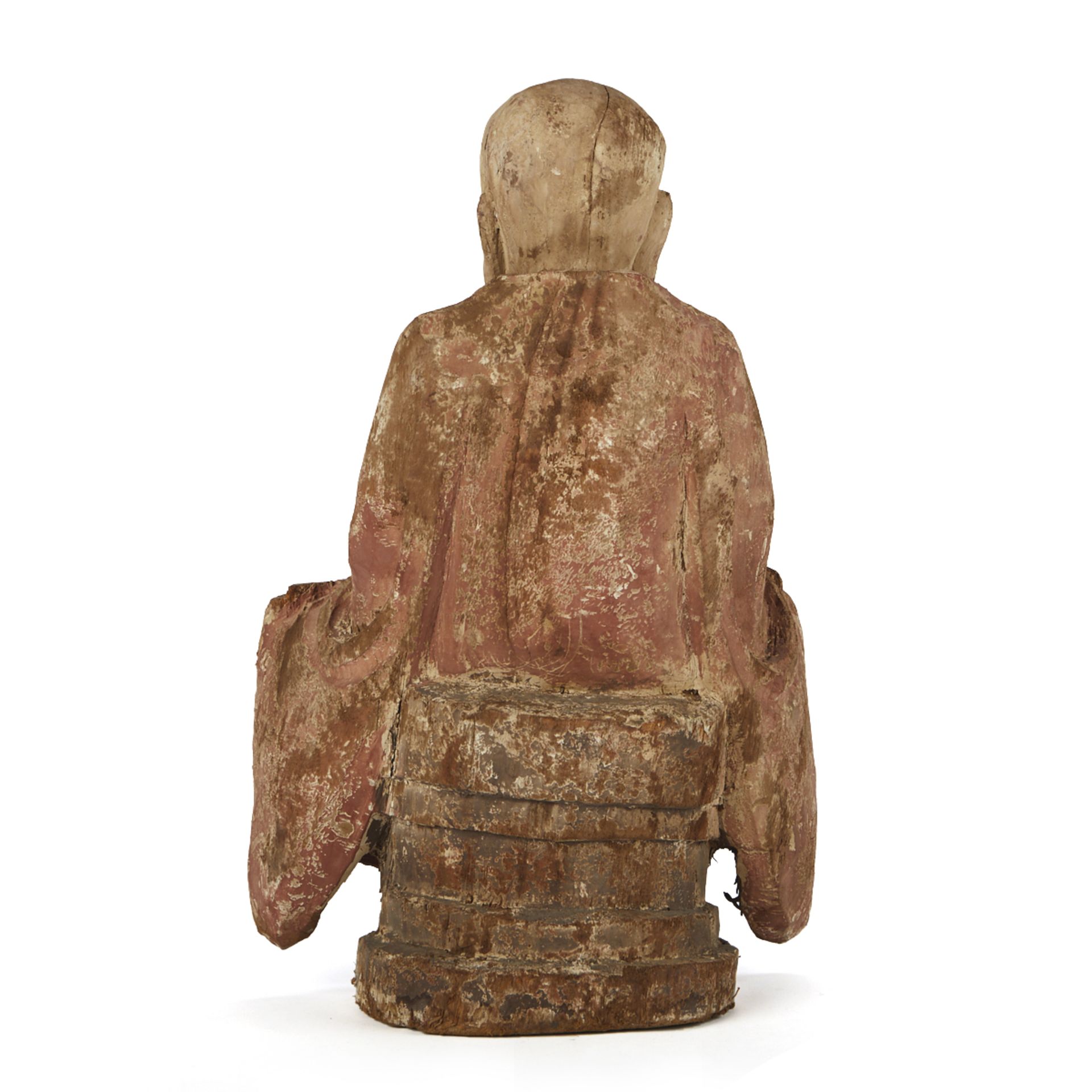 Chinese Carved Wood Buddha - Bild 3 aus 5