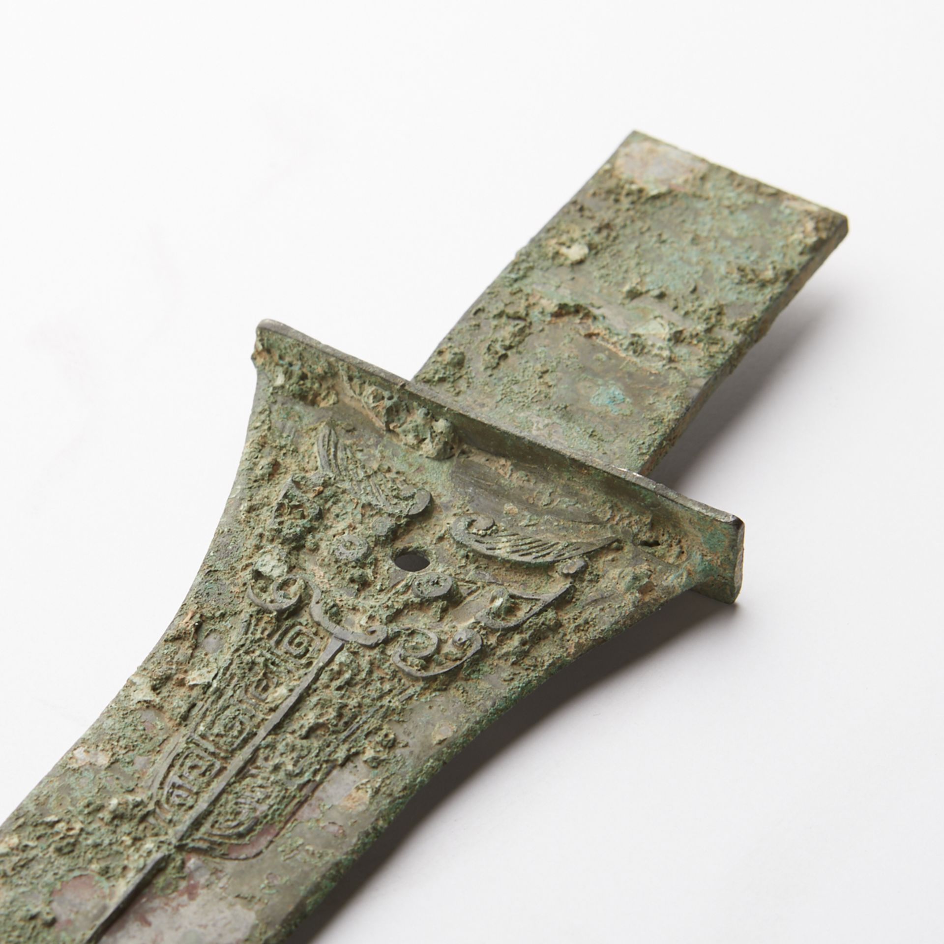 Archaic Chinese Bronze Dagger Axe - Image 6 of 7