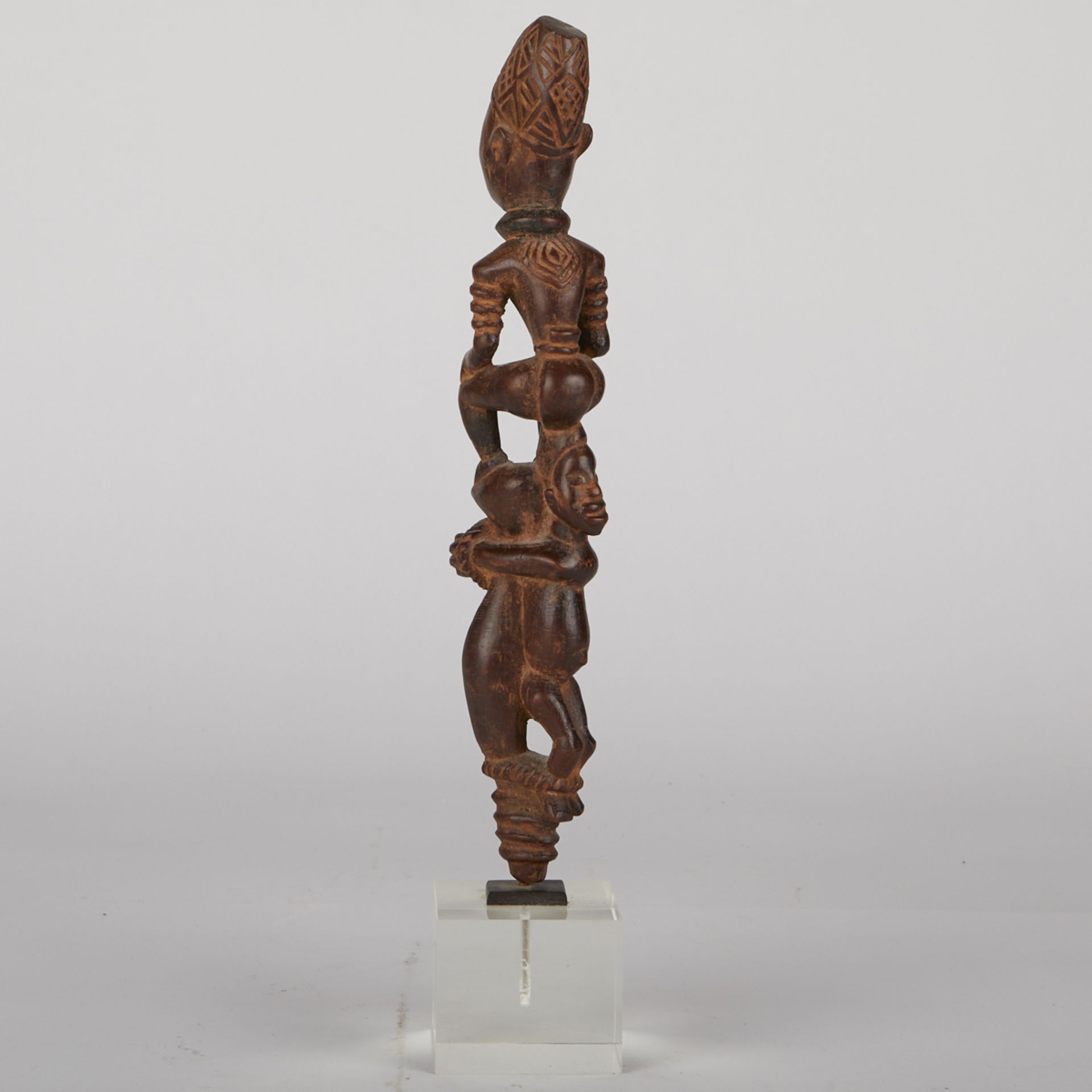 Grp: 5 20th c. African Carved Wood Figures - Image 12 of 38