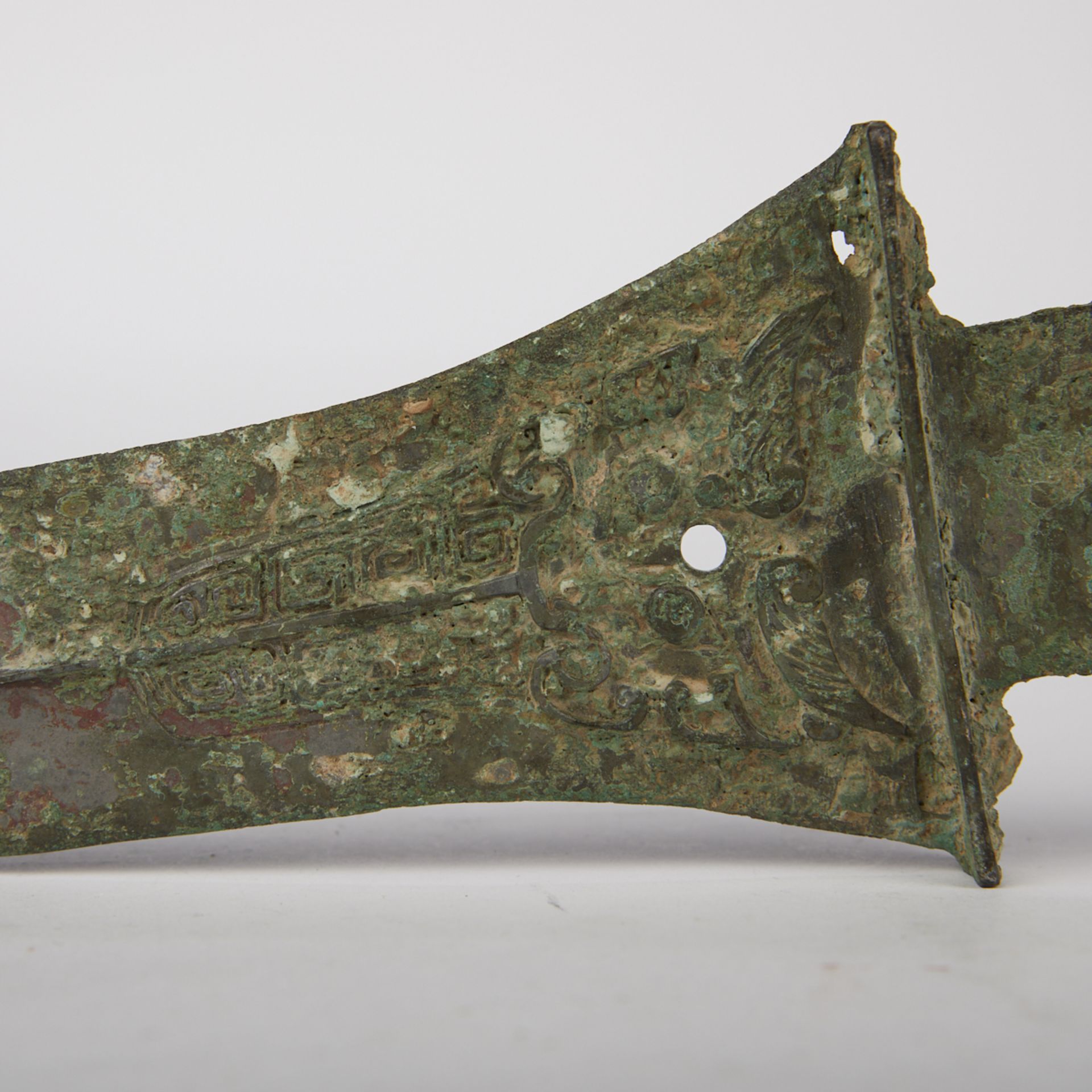 Archaic Chinese Bronze Dagger Axe - Image 4 of 7