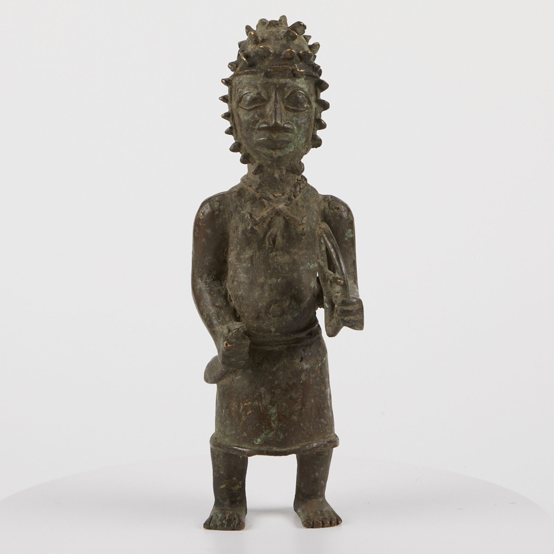 Grp: 3 20th c. African Bronze Sculptures - Image 2 of 24