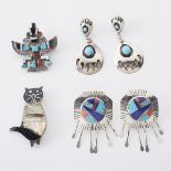 Grp: 4 Southwestern Earrings & Pendants