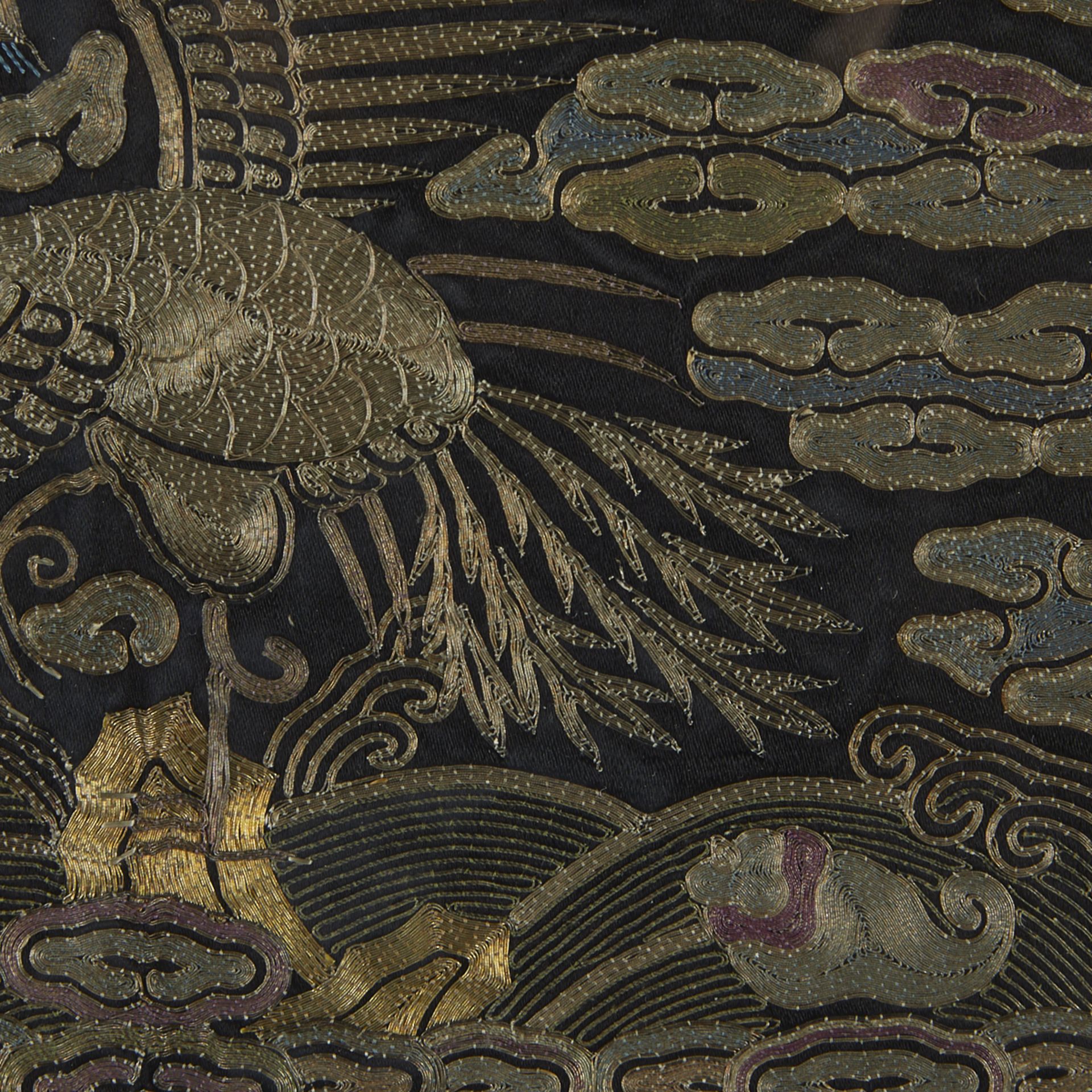 19th Century Chinese Silk Rank Badge - Bild 3 aus 3