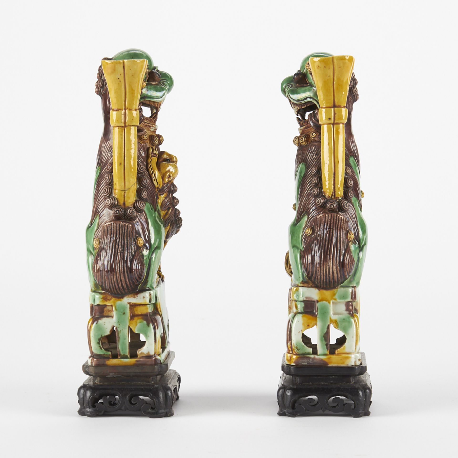 Pair of Chinese Kangxi Porcelain Foo Dogs - Image 2 of 6