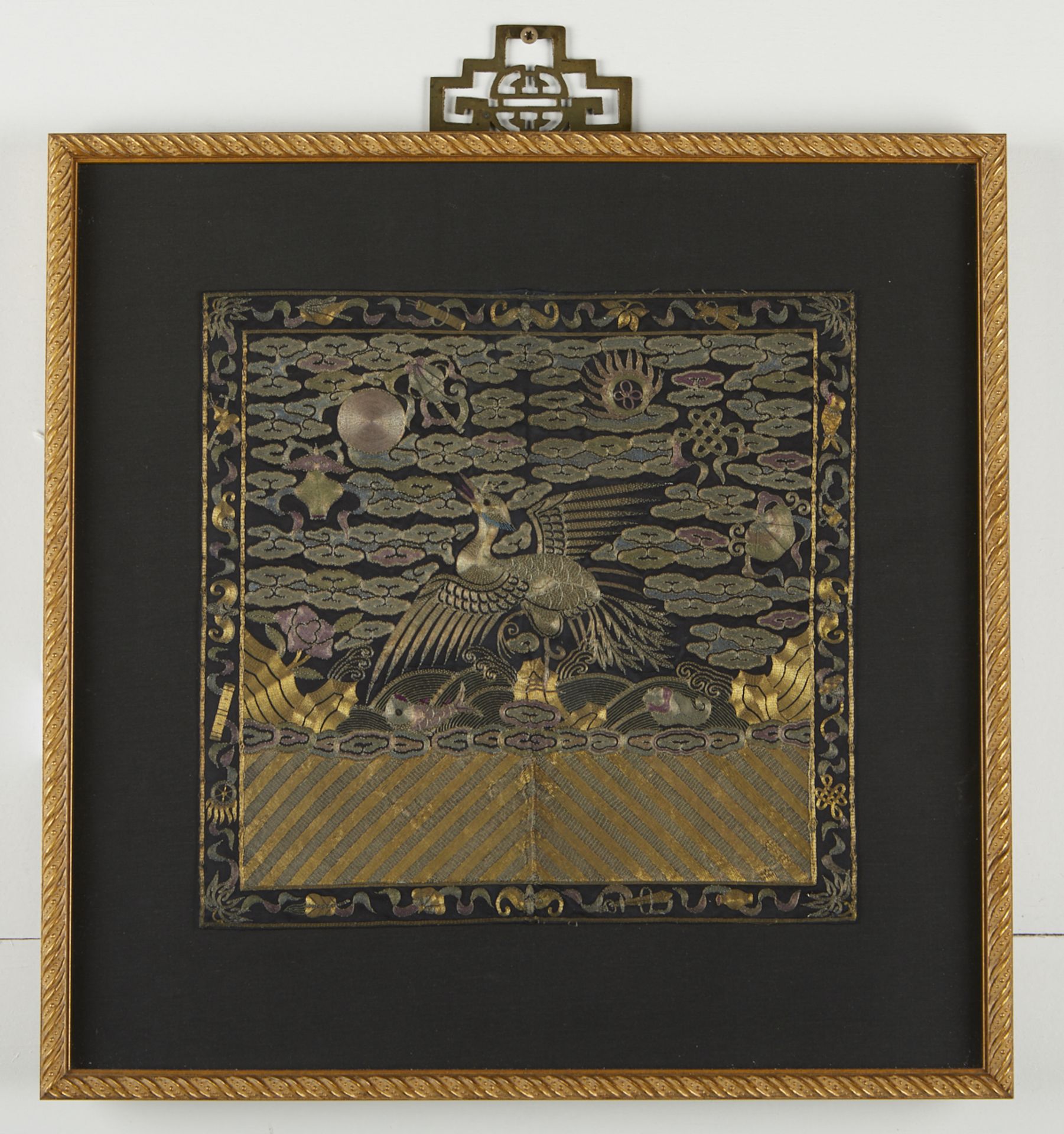 19th Century Chinese Silk Rank Badge - Bild 2 aus 3