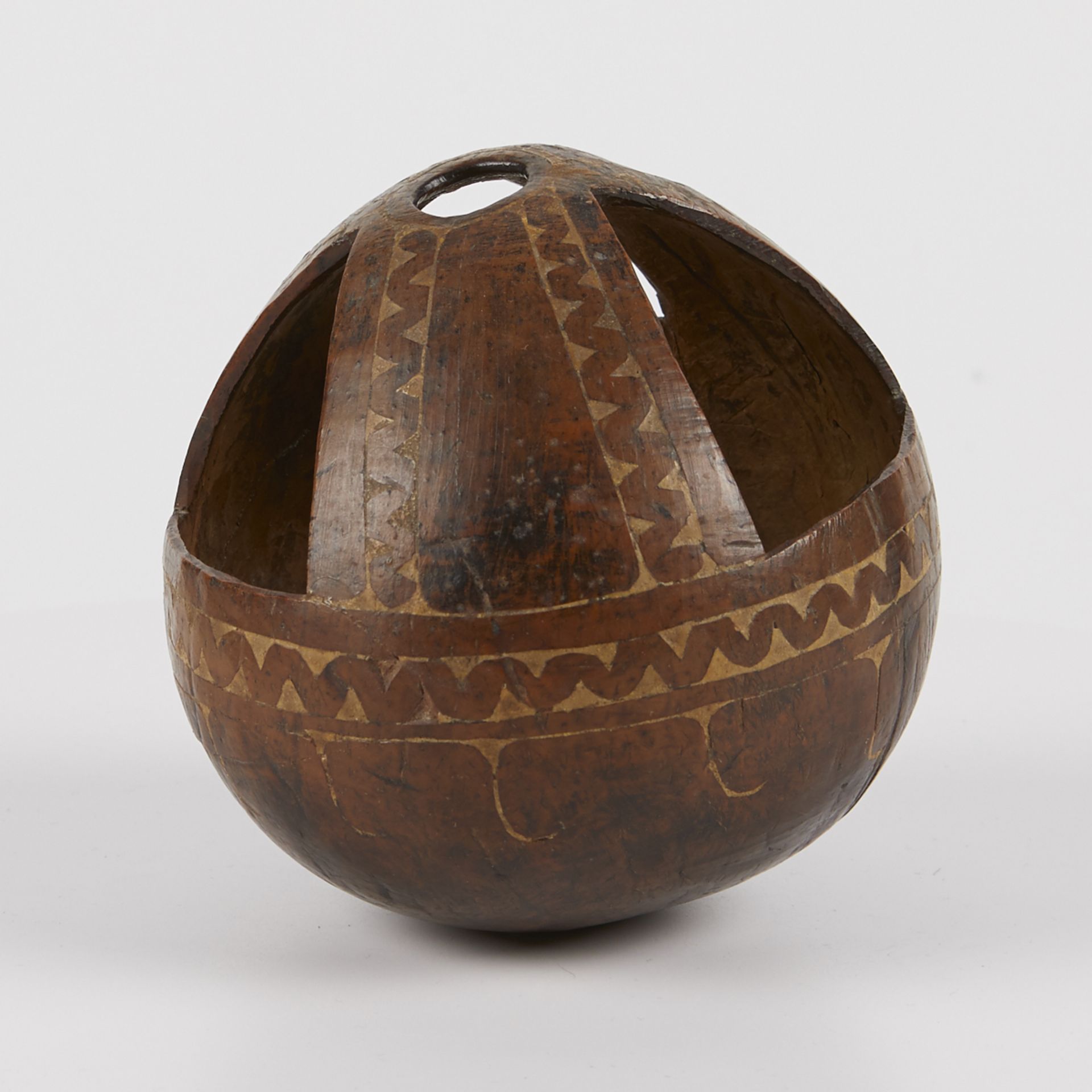 Early New Guinea Carved Coconut Vessel - Image 2 of 7