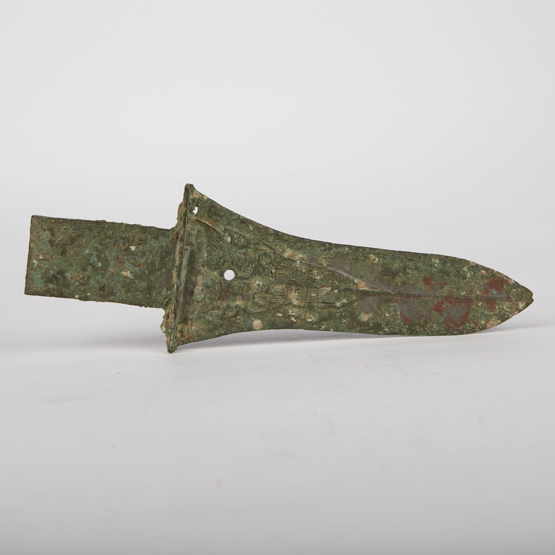 Archaic Chinese Bronze Dagger Axe - Image 2 of 7