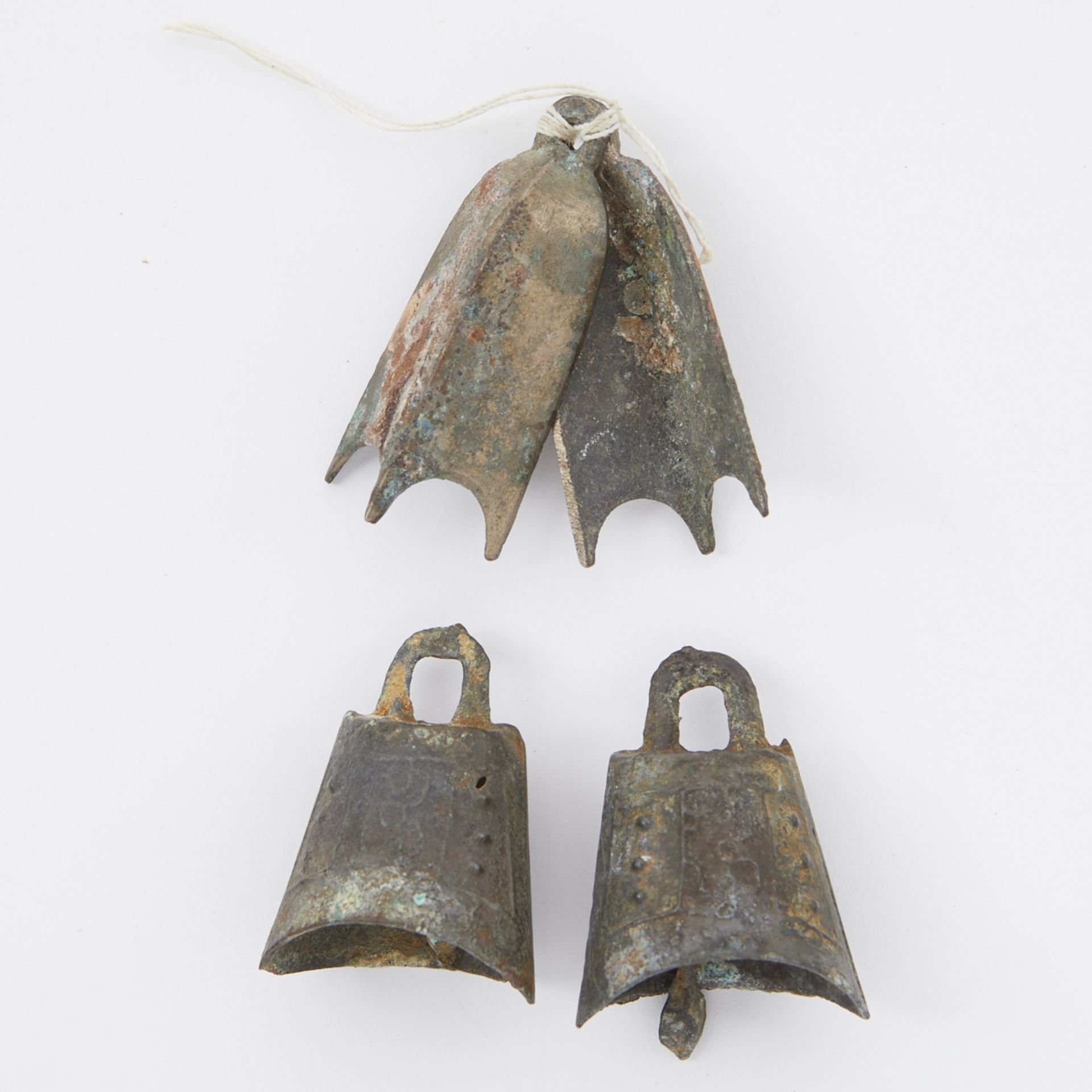 Grp: 7 Early Chinese Bronze Bells - Image 4 of 4