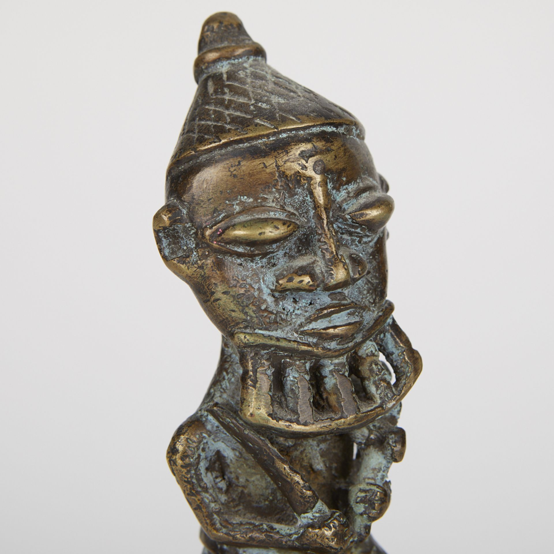 Grp: 3 20th c. African Bronze Sculptures - Image 16 of 24