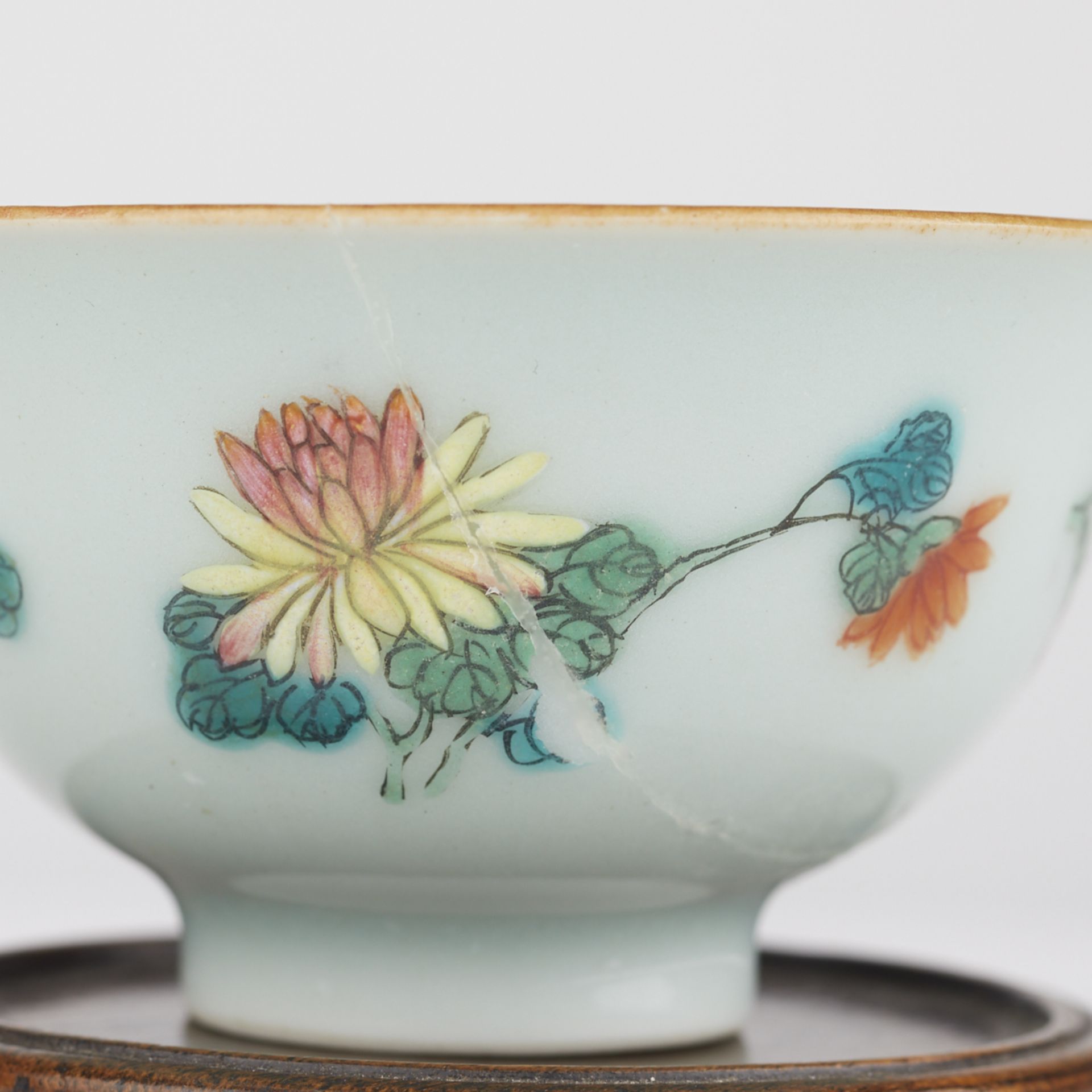 Chinese 19th c. Famille Rose Porcelain Wine Cup - Bild 4 aus 8