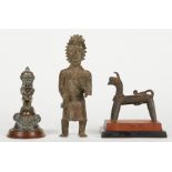 Grp: 3 20th c. African Bronze Sculptures