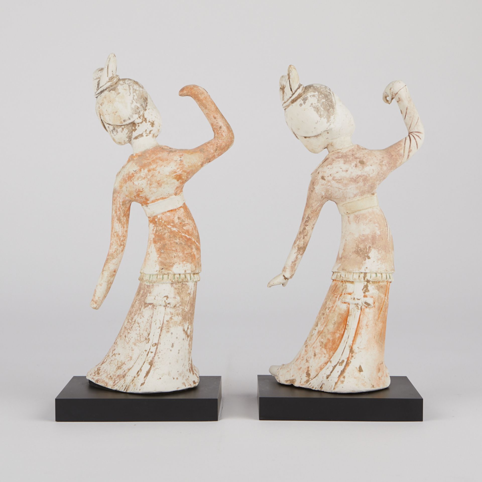 Pair Chinese Tang Dynasty Terracotta Tomb Figures - Image 3 of 17