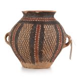 Chinese Terracotta Neolithic Pot w/ 2 Handles