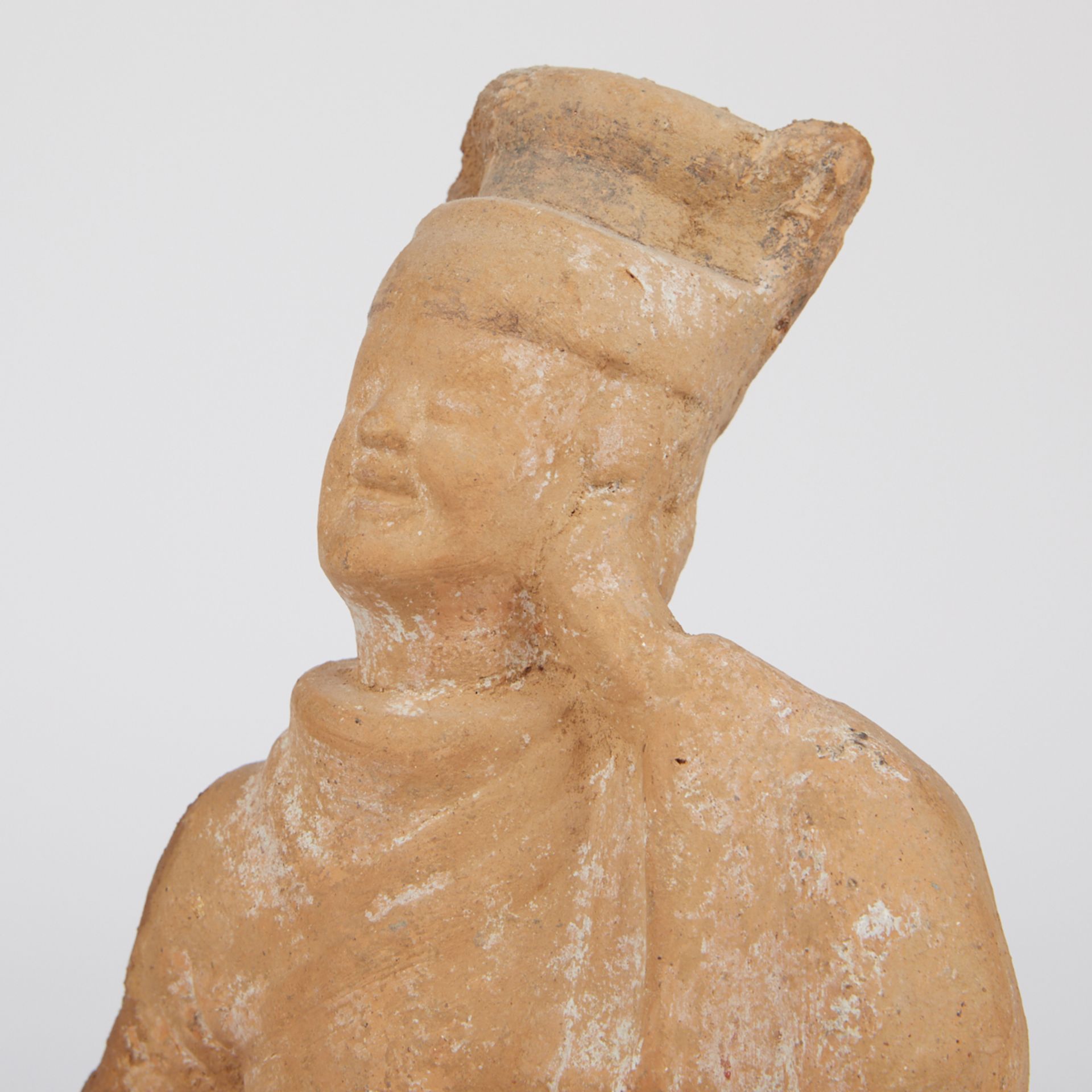 Grp: 3 Chinese Terracotta Tomb Figures - Sitting - Image 6 of 15