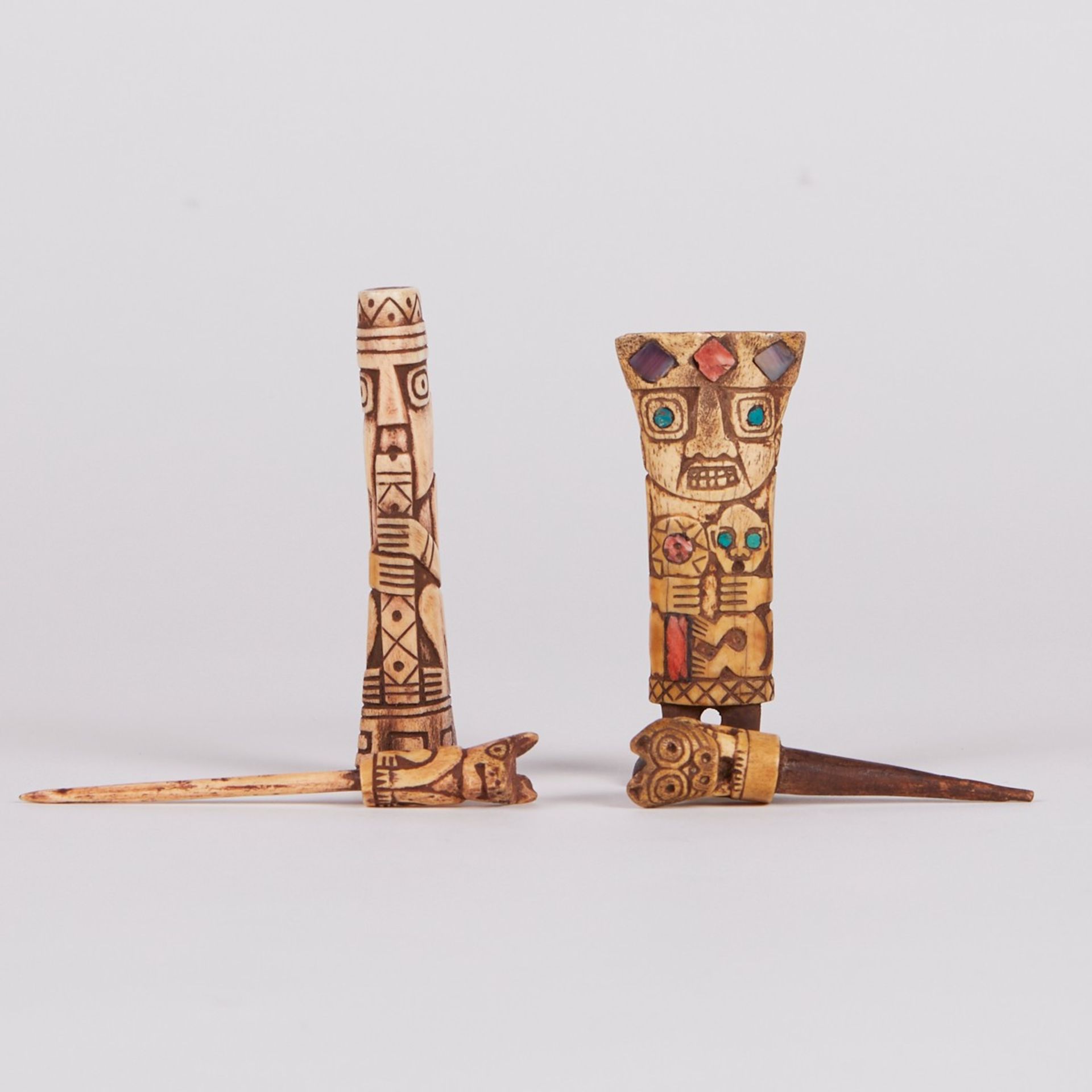 Grp: 4 South or Central American Carved Pieces - Image 5 of 5