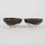 Pair of Shipwreck Song Jian Tea Bowls