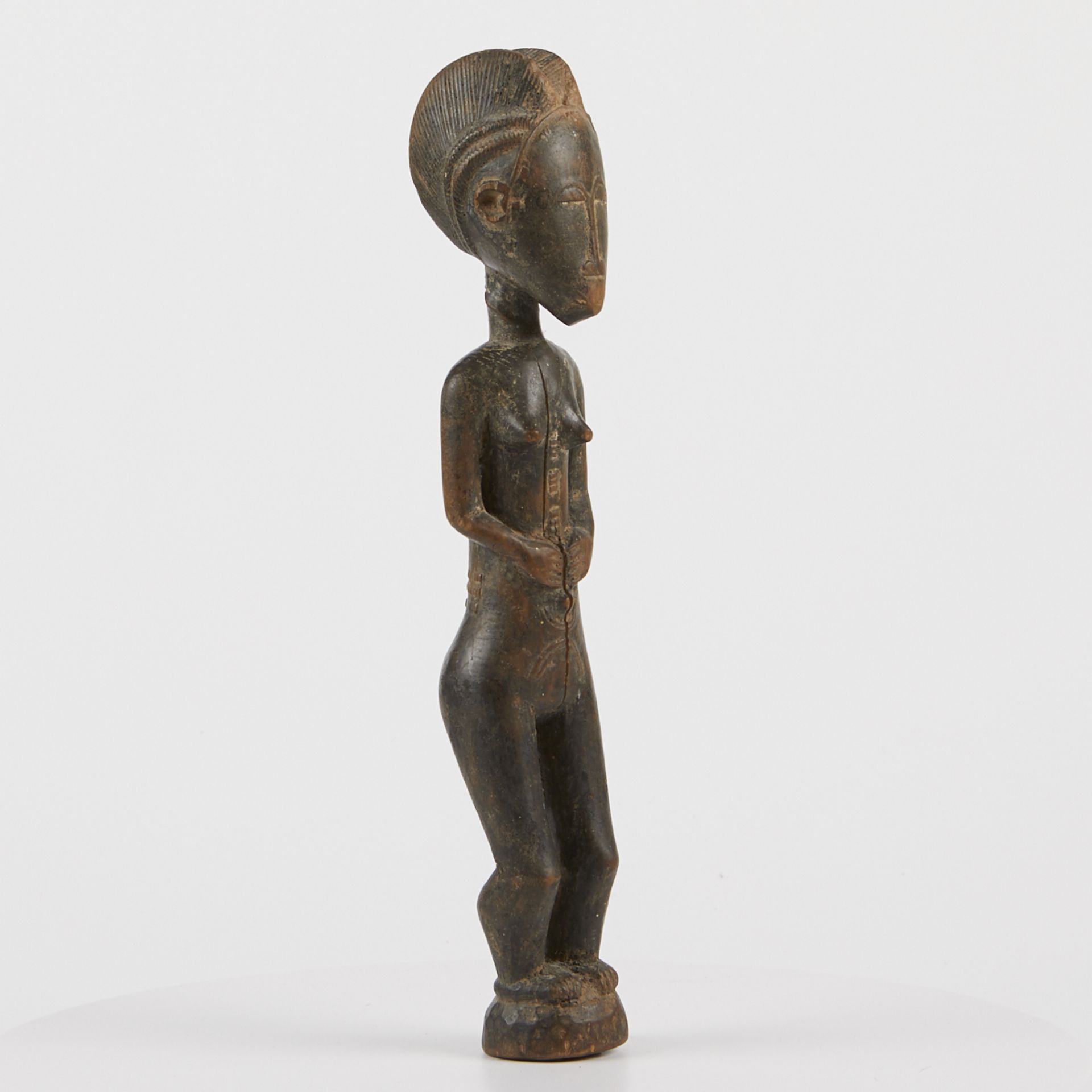 Grp: 5 20th c. African Carved Wood Figures - Image 16 of 38
