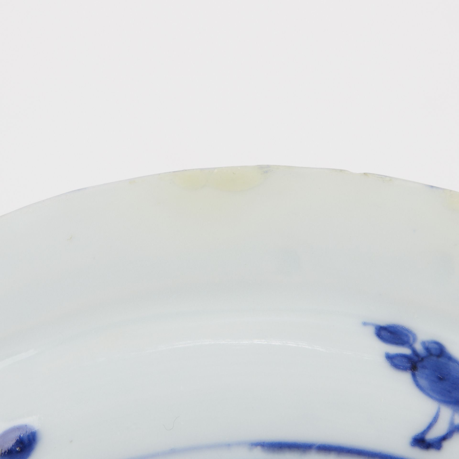 17th c. Blue & White "Deshima Island" Pattern Pottery Plate - Image 8 of 10