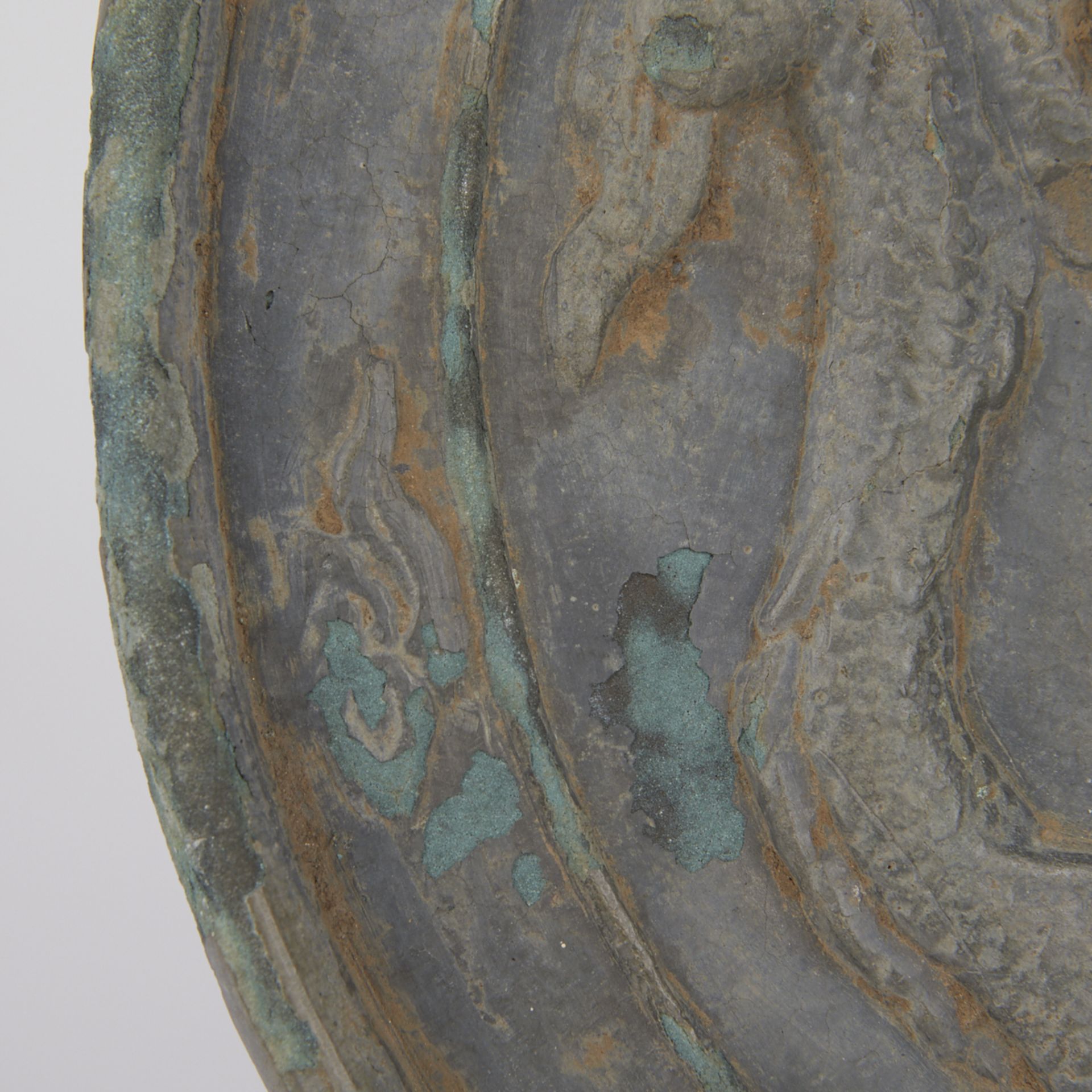 Large Chinese Liao Bronze Mirror - Image 4 of 7