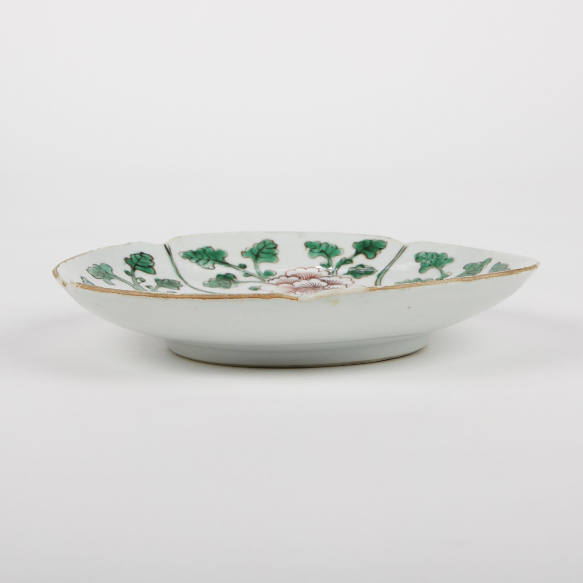 Chinese Ming Wucai Fish & Flora Dish - Marked - Image 3 of 8