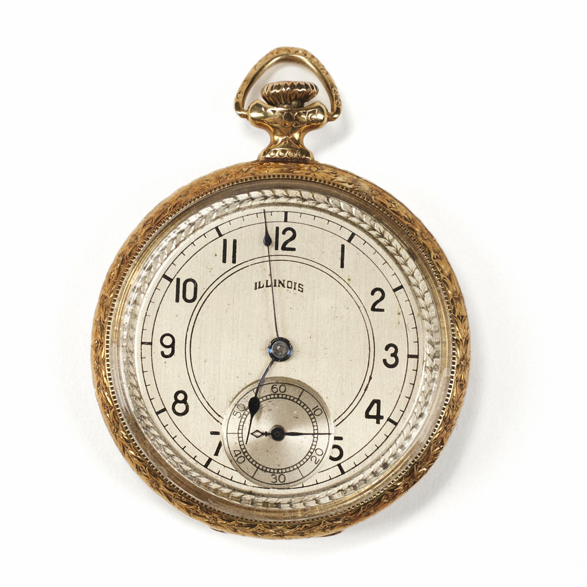 14K Gold Illinois Pocket Watch - 19 Jewels