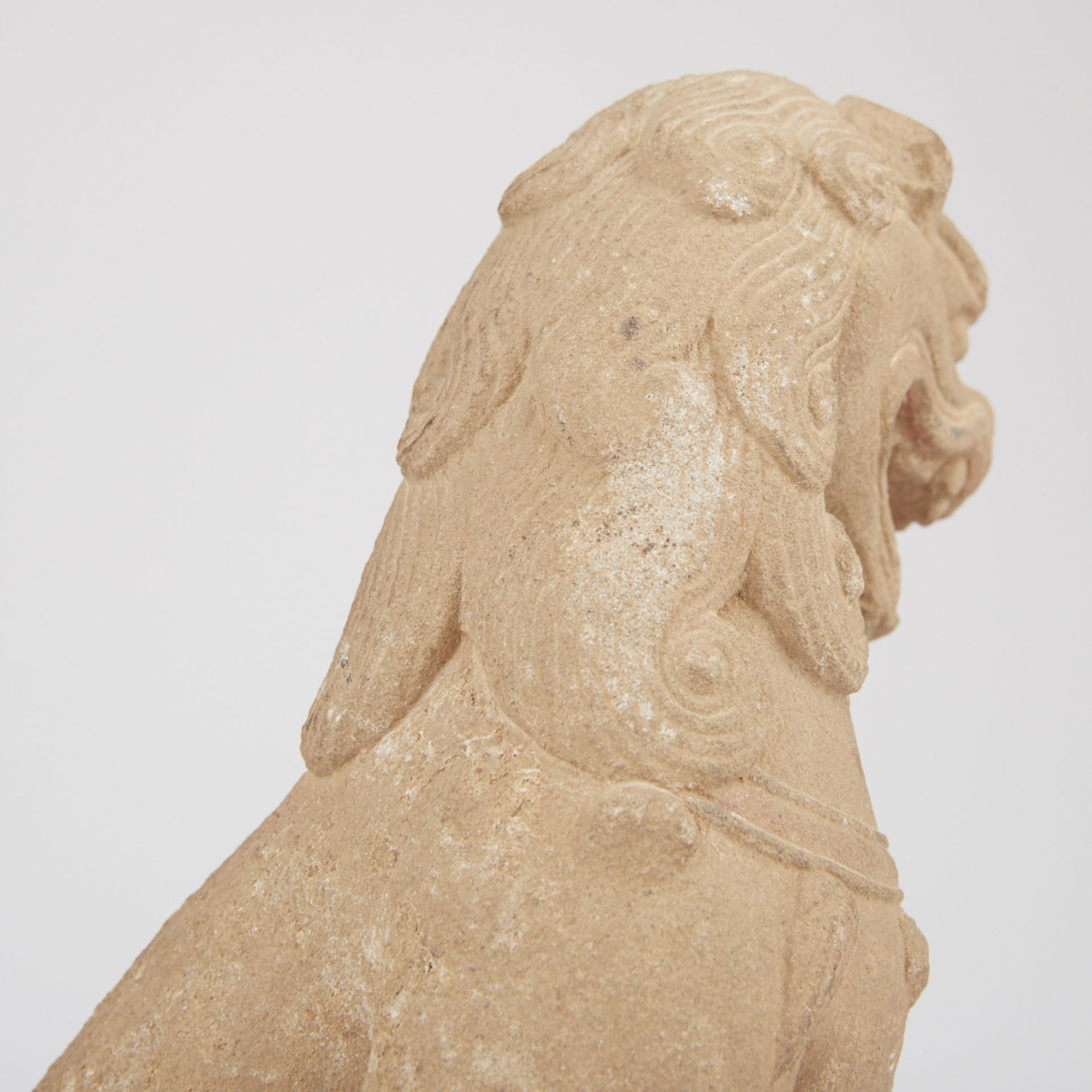 Chinese Carved Stone Guardian Lion - Image 8 of 9