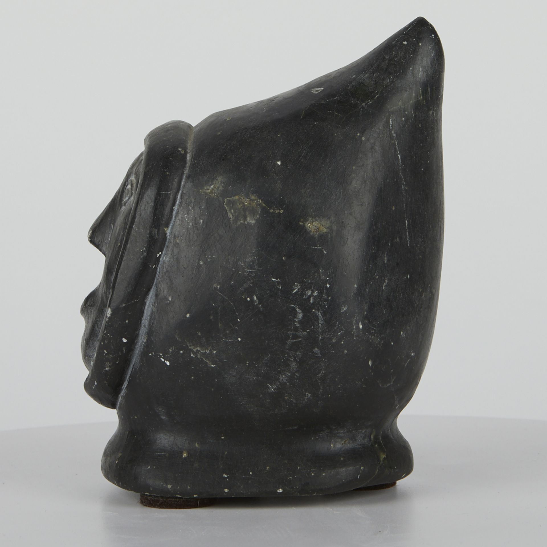 Inuit Stone Carving Head in Parka - Image 5 of 7