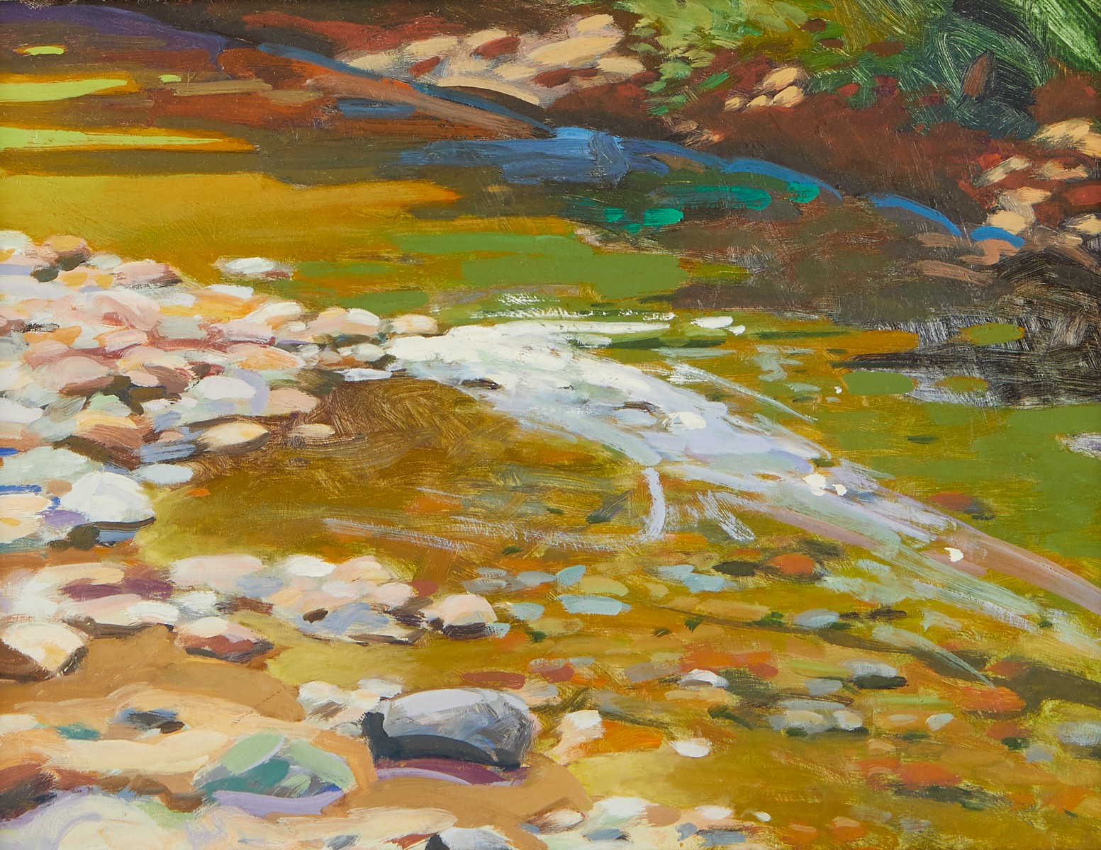 Bill Shepherd River Oil on Masonite