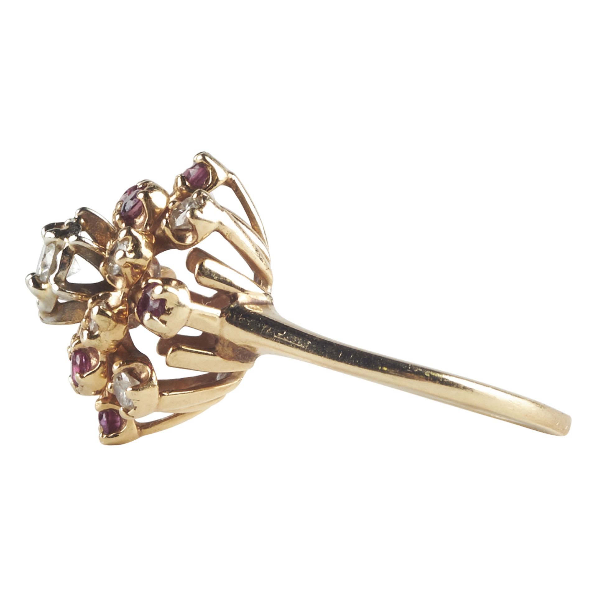 14K Yellow Gold Diamond & Ruby Fashion Ring - Image 4 of 7