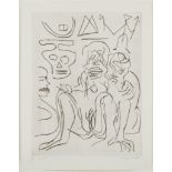 A.R. Penck Vampir und Zombie (Vampire and Zombie) Drypoint