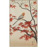 Toshi Yoshida Woodblock Print Birds Autumn