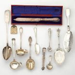 Grp: 11 Early UK Silver Flatware Gravy Ladle