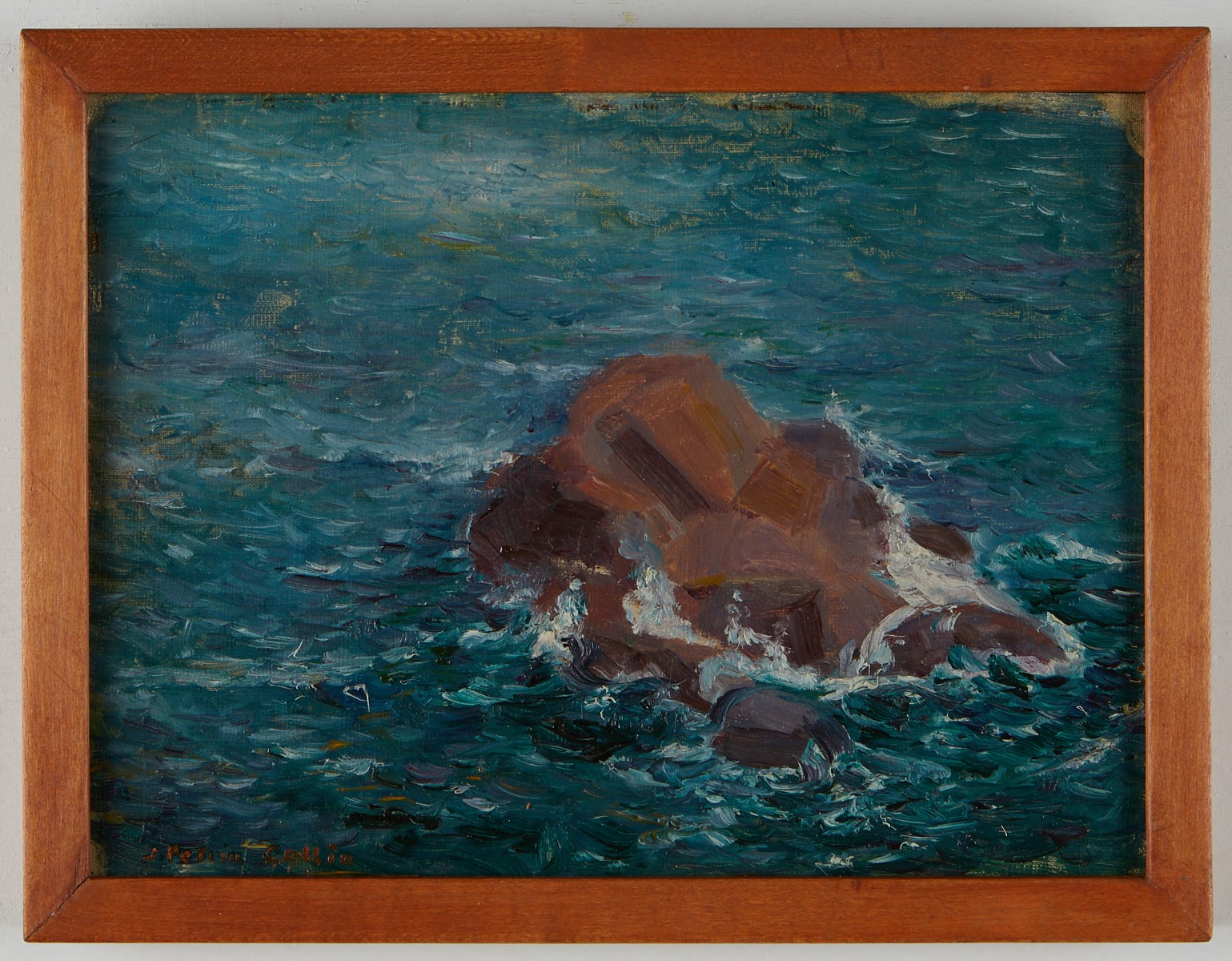 Jenny Petria Collin Seascape Painting - Image 2 of 4