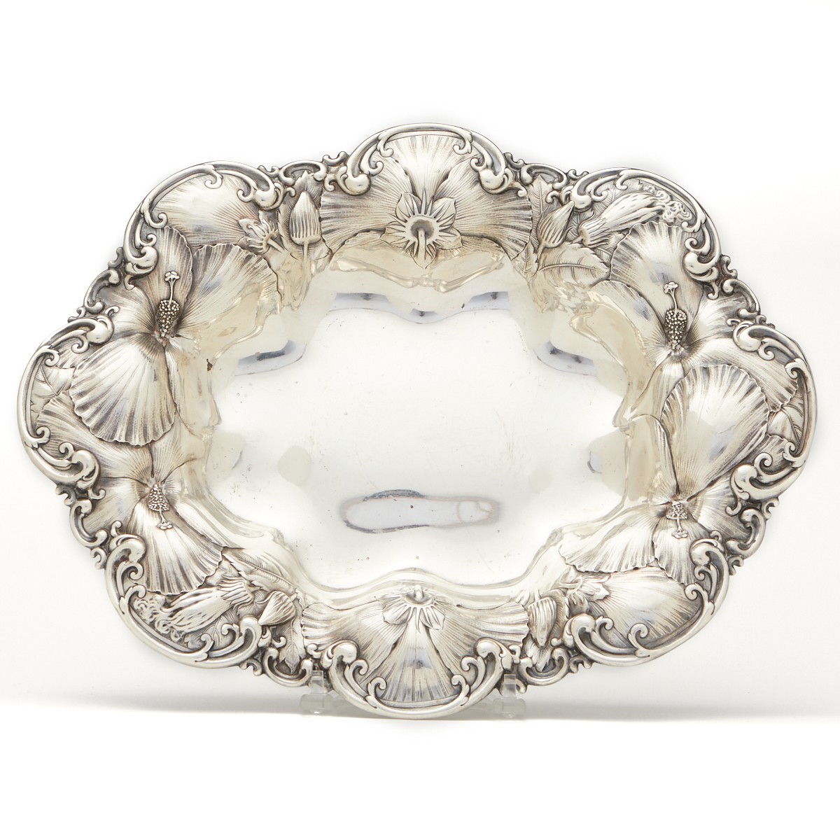 Large Whiting Sterling Art Nouveau Platter