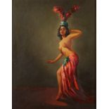 Charles Rubino Nude Dancer Oil Painting