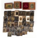 Large Group of Tin Types - Civil War