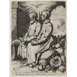 Group of Two Prints by Jacques de Gheyn "Vreedsamich Paer" and Wealth