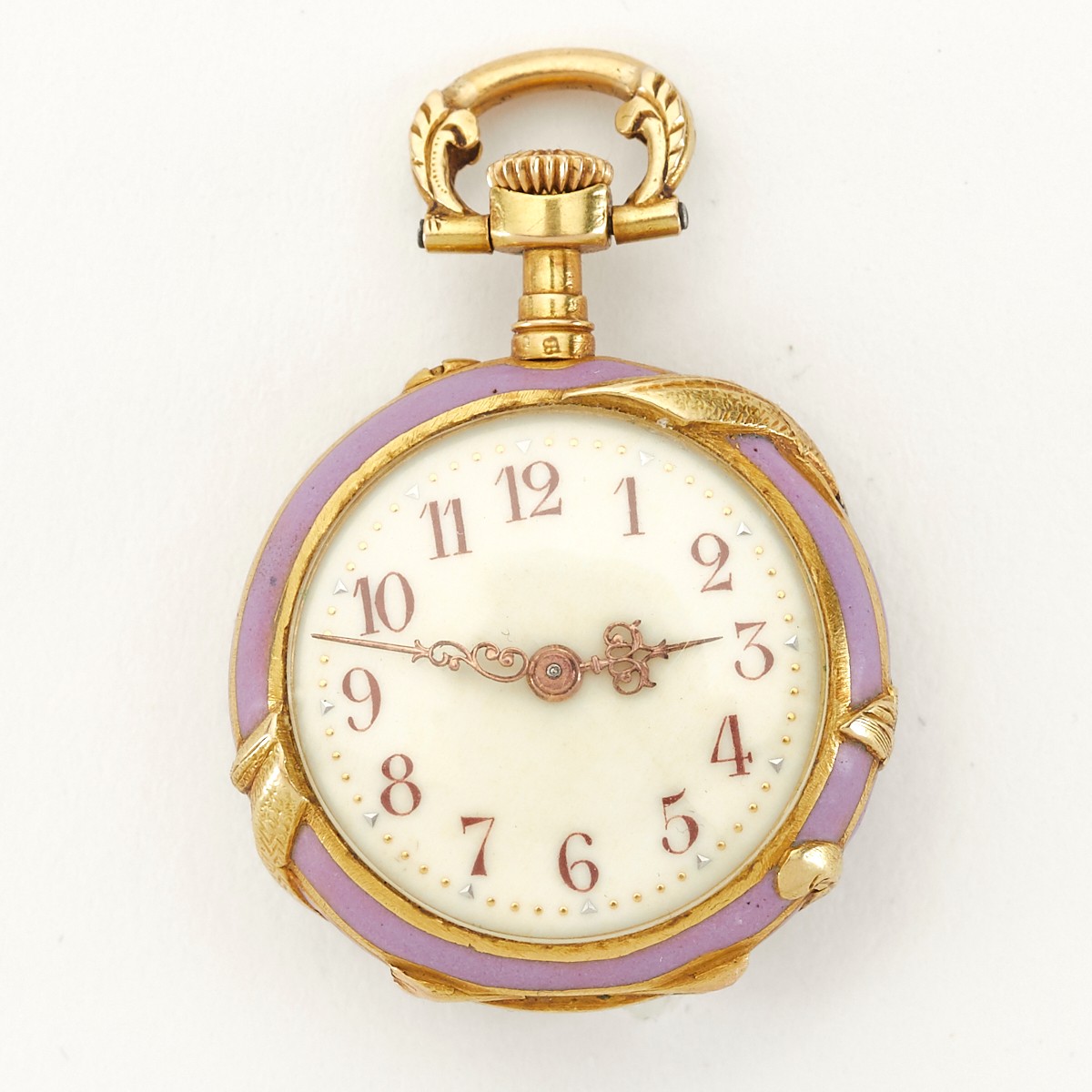 Enamel and 18K Gold Pocket Watch