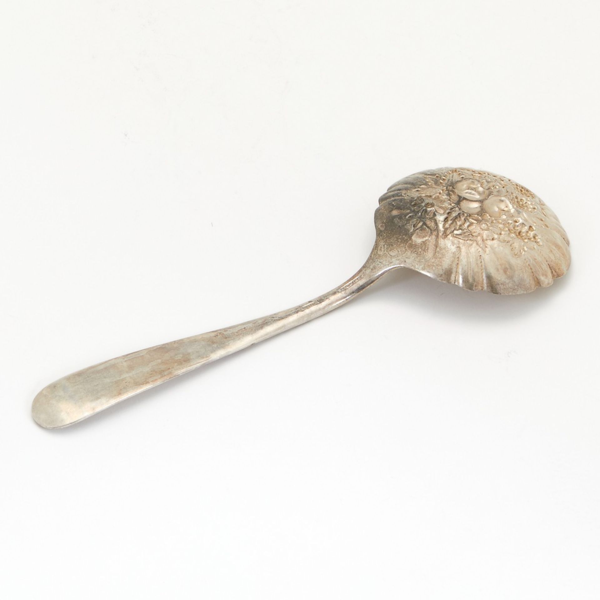 S. Kirk and Sons Repousse Sterling Silver Nut Dish and Spoon - Image 6 of 9
