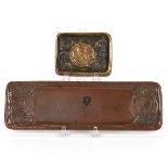 Grp: 3 Tiffany Bronze Objects Zodiac Desk Set