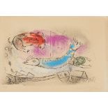 Marc Chagall "Blue Fish" Lithograph