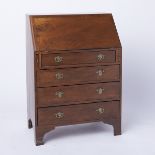 19th c. Walnut Slant Front Desk