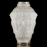 Etling Art Deco Butterfly Cut Glass Vase
